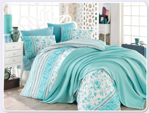 POSTELJNINA LUCIDA TURKIZNA 140X200